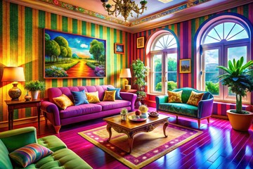 Versatile Room Backgrounds for Memes and Creative Projects Featuring Various Interior Designs