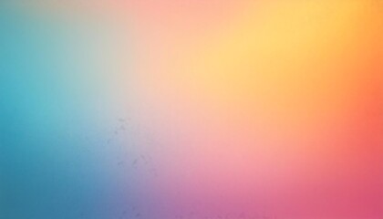 Obraz premium Retro Grainy Color Gradient Background Featuring Pale Pink, Blue, Yellow, Purple, Orange, and Red, Creating a Vibrant and Nostalgic Aesthetic