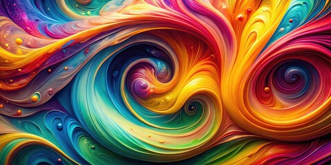 Obraz premium Vibrant Abstract Background Wallpaper with Colorful Swirls and Textures for Creative Projects