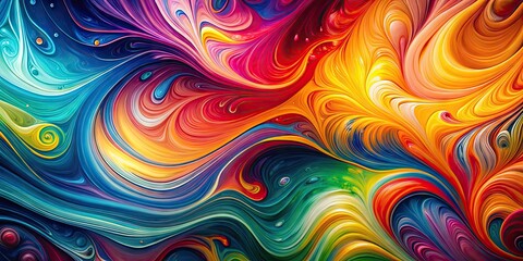 Vibrant Abstract HD Background with Colorful Swirls and Fluid Patterns for Creative Projects and Designs