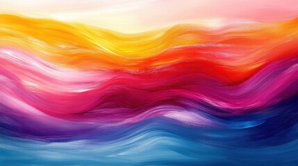 Flat abstract background with a series of horizontal stripes in vibrant colors 