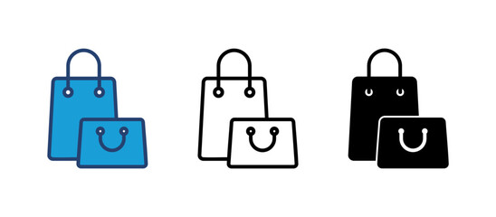 Shopping bag icon vector. shopping icon vector