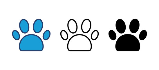 Paw icon vector. paw print icon vector. dog or cat paw