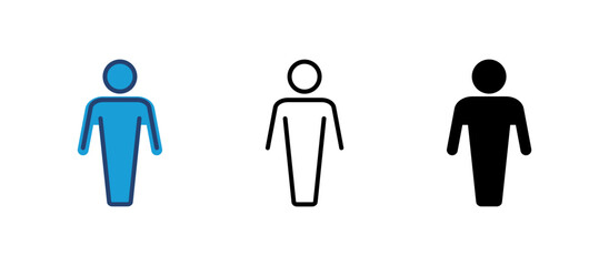 Man icon vector. male icon vector. human symbol