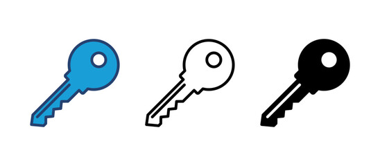 Key icon vector. Key vector icon. Key symbol