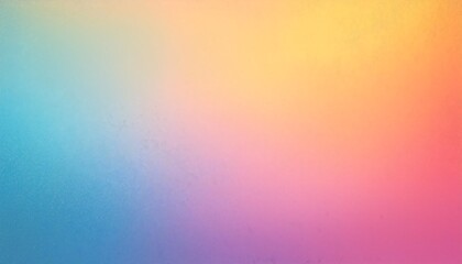 Obraz premium Retro Grainy Color Gradient Background Featuring Pale Pink, Blue, Yellow, Purple, Orange, and Red, Creating a Vibrant and Nostalgic Aesthetic