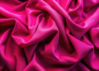 Fototapeta premium Vibrant Hot Pink Fabric Material for Fashion, Textile Design, and Creative Projects Backgrounds
