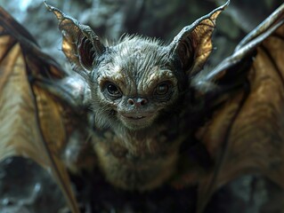 Obraz premium Close Up of a Fantasy Bat Creature with Wings