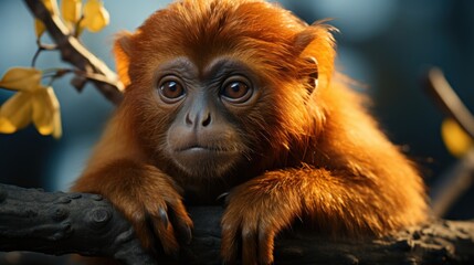 Obraz premium Golden Monkey Close-Up