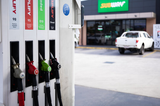 Retail fuel petrol gas station pump dispenser bowser car truck filling diesel canopy