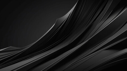 Long, flowing black blocks that twist and turn, giving the impression of movement and energy, ideal for creative projects or digital art.