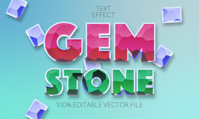 gem stone text effect. 100% editable vector file. 