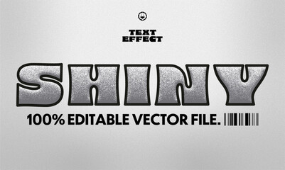 shiny texture text effect. 100% editable vector file. 