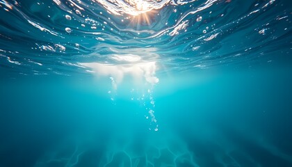 sun rays in the water