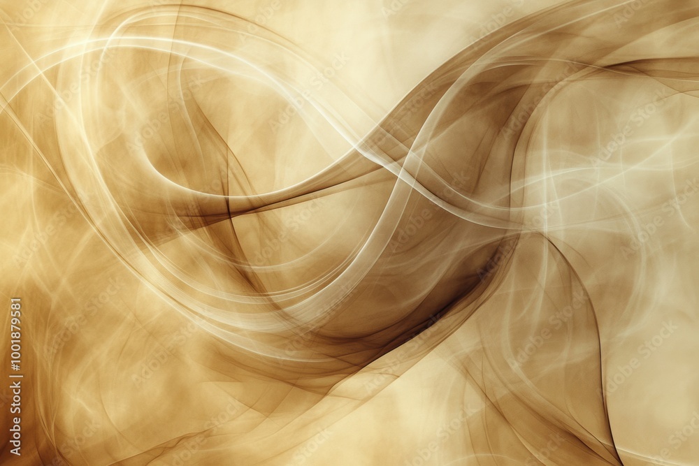 Aufkleber abstract swirling patterns of smoke blend harmoniously with rich coffee tones in a captivating displ