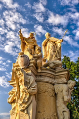 Prague, Czech Republic - July 19, 2024: Early morning streetscapes and shoppers in Prague in the...