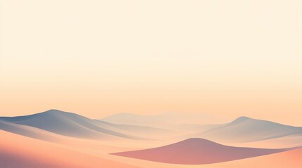 Fototapeta premium Serene desert landscape at dawn with soft