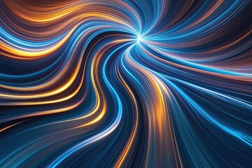 Elegant Flow Art Showcasing Dynamic Energy and Light Visualization