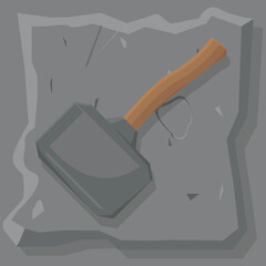 hammer vector illustration, great for logos or stickers.