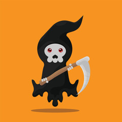 angel of death vector illustration, great for logo or sticker.