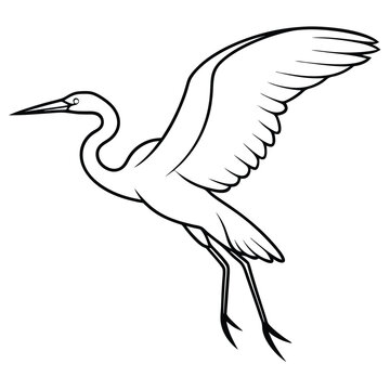 recommend clip art: Egret animal vector logo icon design template