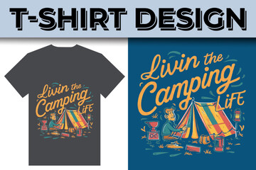 Adventure Mountain camping journey Lover T-shirt Design