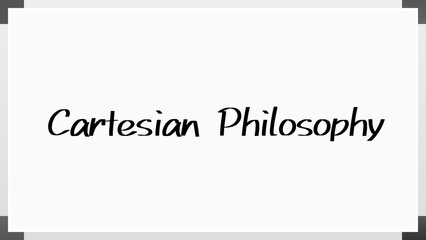 Cartesian Philosophy のホワイトボード風イラスト