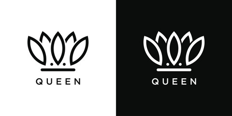 Fototapeta premium Royal Princess queen crown logo design. Premium Vector