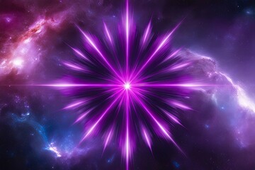 Amethyst Glow in Abstract Cosmic Background