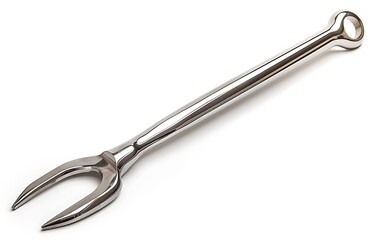 Tuning fork isolated on white background.