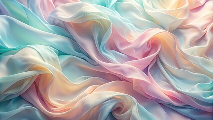 Obraz premium Abstract Background of Pastel Colored Fabric Draped in Gentle Folds