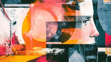Design art concept abstract contemporary modern background business graphic idea. Collage Art. Illustration © Thiago