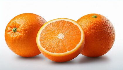 Close-up orange fruit in orange farming. Orange with clipping path