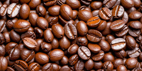 Obraz premium Close Up of Roasted Coffee Beans.