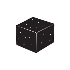 Tofu Silhouette Vector Illustration Simple Food Shape for Digital Design