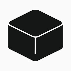 Tofu Silhouette Vector Illustration Simple Food Shape for Digital Design