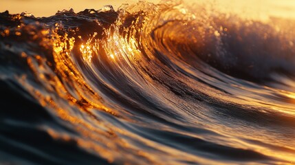 A close-up of a wave with deep, rich colors