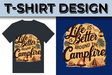 Adventure Mountain camping journey Lover T-shirt Design