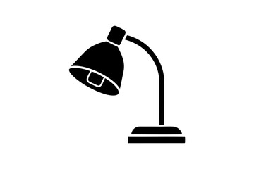 A modern electric rechargeable touch lamp icon silhouette vector on white background.