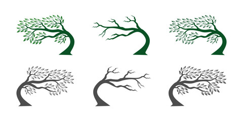 Obraz premium tree vector design,nature,oak logo vector,icon,tree of life oak,editable tree logo design