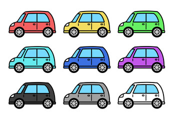 車の横側のイラスト