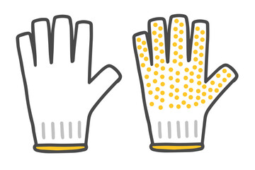 滑り止めがついた軍手