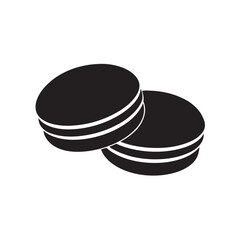 Macarons Silhouette Vector, Minimalist Macarons Art, French Dessert Silhouette, Baking Clipart