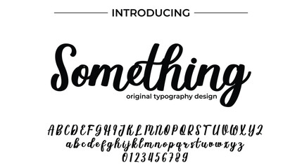 Something Font Stylish brush painted an uppercase vector letters, alphabet, typeface