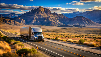 contrast between the man-made vehicle and the natural environment evokes a feeling of awe and wonder.
The truck's presence in the vast expanse highlights the beauty and fragility of the natural world.