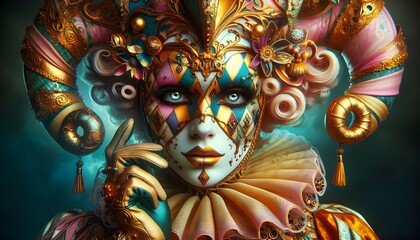 Fototapeta premium Carnaval de Máscaras Majestuosas