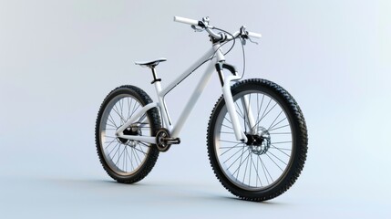 Fototapeta premium Minimalist 3D Mountain Bike Design in Clean Style