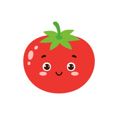 Tomato Vegetable Cute Cartoon Fresh Animation Kawaii Healthy Character
