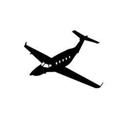 private jet plane silhouette icon