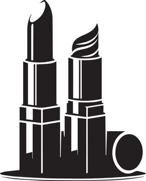 recommend clip art: lipstick silhouette vector logo and icon black and white